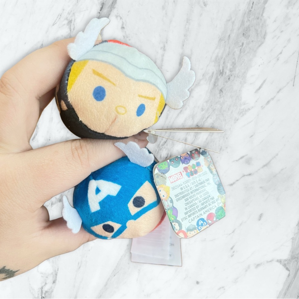 Disney’s Marvel Thor and Captain America Tsum Tsum Plushies 🦹🏼‍♂️🇺🇸